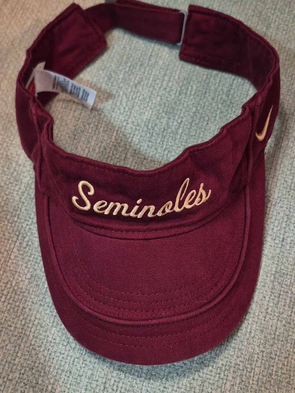 Nike Maroon and Gold Visor - Embroidered 'Seminoles'
